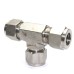 SS Tee Equal Connector Compression Double Ferrule OD Fitting Stainless Steel 316